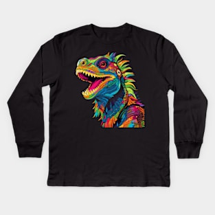 Iguana Smiling Kids Long Sleeve T-Shirt